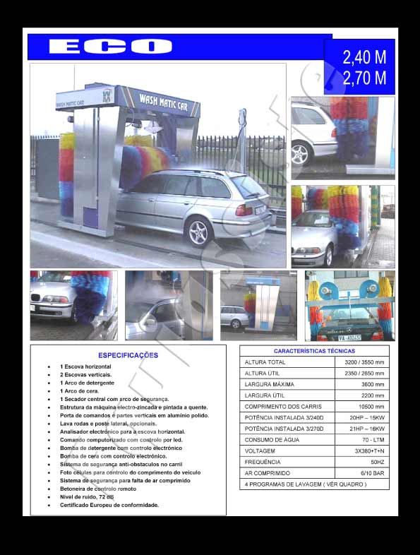WMC - Porticos e tuneis de lavagem - Lavagem automatica de automoveis comerciais e pesados