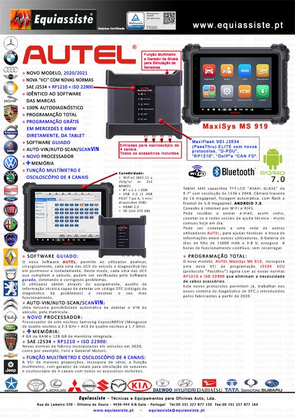 Autel MS 919 - Novo modelo 2021