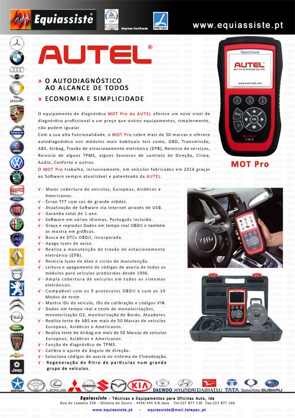 Autel - Equipamento de Autodiagnóstico Motpro