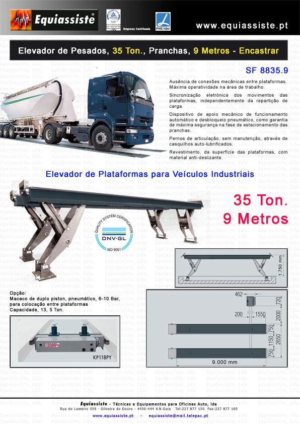 elevador pesados plataformas 35 ton pantografo