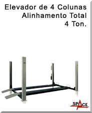 Elevador de 4 colunas alinhamento total