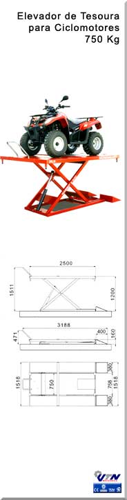 Elevadores para motociclos motas quad e ciclomotore