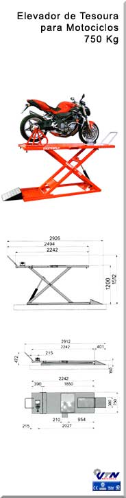 Elevadores para motociclos motas quad e ciclomotore