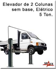 Elevador de 2 colunas elétrico sem base de 5 Ton