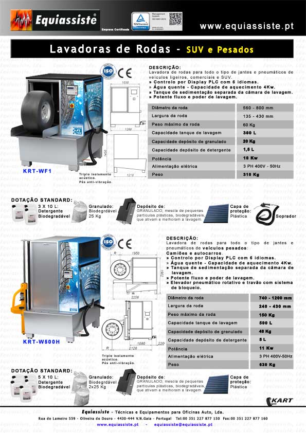 KART_Maquinas para Lavar Rodas Auto_Ligeiros e Pesados