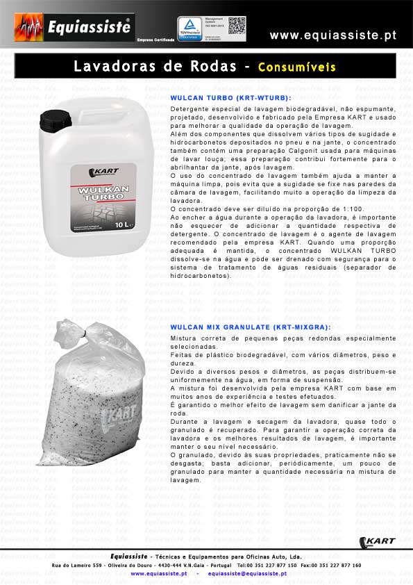 Kart detergente e granulado para lavar rodas pneumaticos