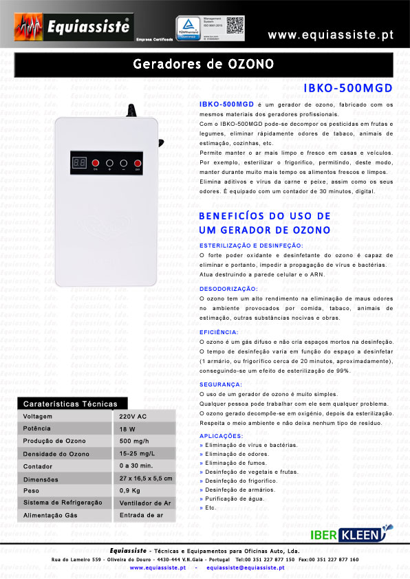 Ozono Geradores de higienização purificação e desinfeção ambiental contra vìrus e bacterias