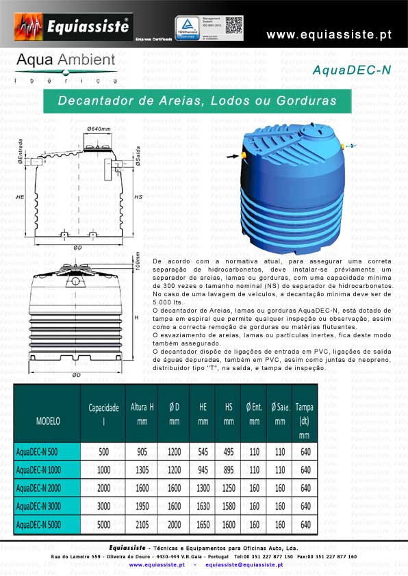 Aqua Ambient Portugal Separação Separadores de Hidrocarbonetos