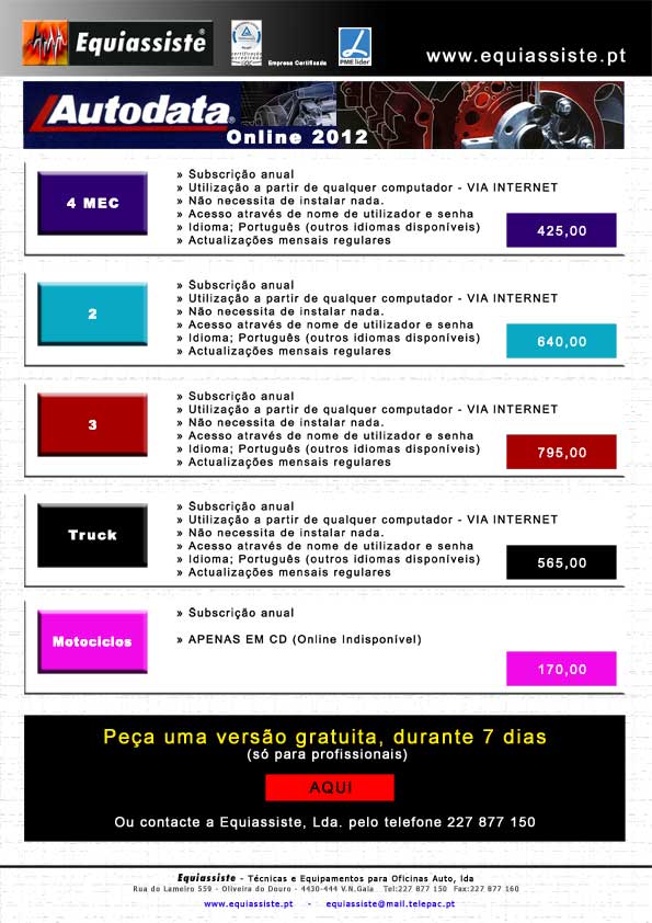 Autodata - Bases de dados técnicos para veículos