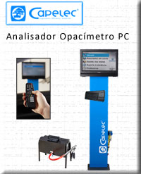 Capelec - Analisador de gases e opacímetro computorizado em coluna integrada