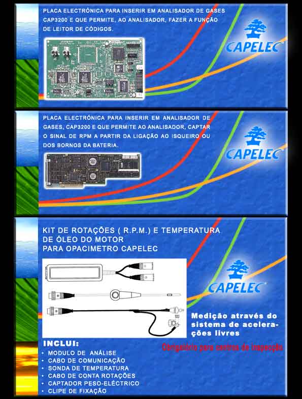 capelec analisadores de gases auto e opacimetro análise de gases automóvel e opacidade de fumos diesel ligeiros e pesados teste e diagnóstico