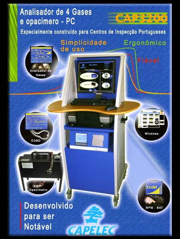 capelec analisadores de gases auto e opacimetro análise de gases automóvel e opacidade de fumos diesel ligeiros e pesados teste e diagnóstico