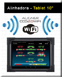 Alinhadora de direes 8 sensores CCD comando por Tablet