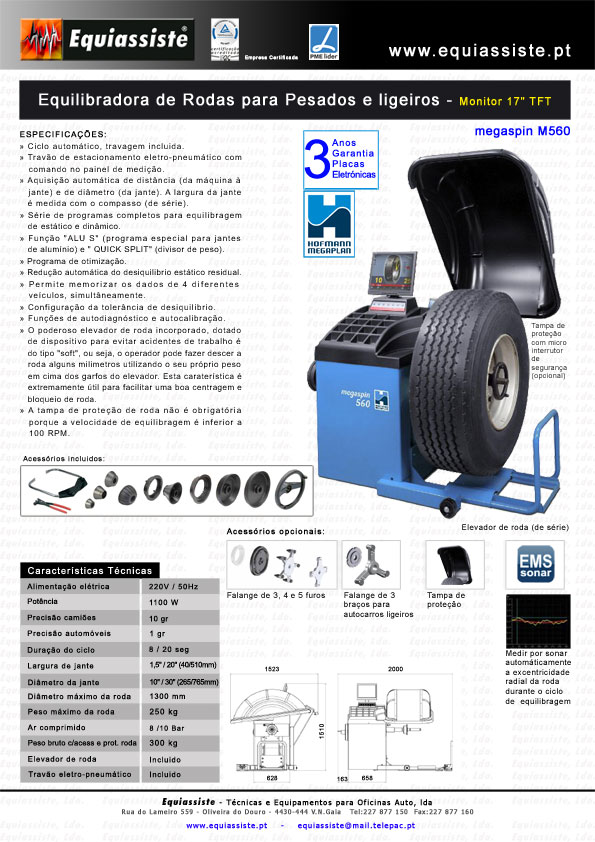 Hofmann-Equilibradora de rodas para pesados Megaspin_M560