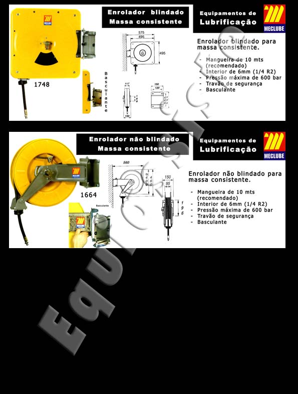 Meclube - Equipamentos para estacao de servico lubrificação bombas para oleo massa enroladores pistolas punhos contadores aspirador de oleo aparadeira de oleo adblue ad blue pulverizador sangrador de travões insuflador de ar magueira mangueiras diversas acessorios utilidades