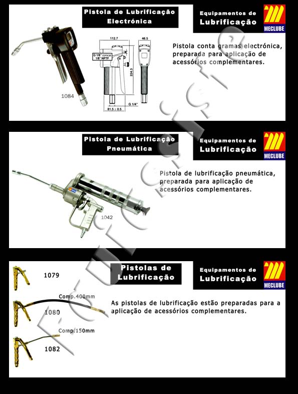 Meclube - Equipamentos para estacao de servico lubrificação bombas para oleo massa enroladores pistolas punhos contadores aspirador de oleo aparadeira de oleo adblue ad blue pulverizador sangrador de travões insuflador de ar magueira mangueiras diversas acessorios utilidades