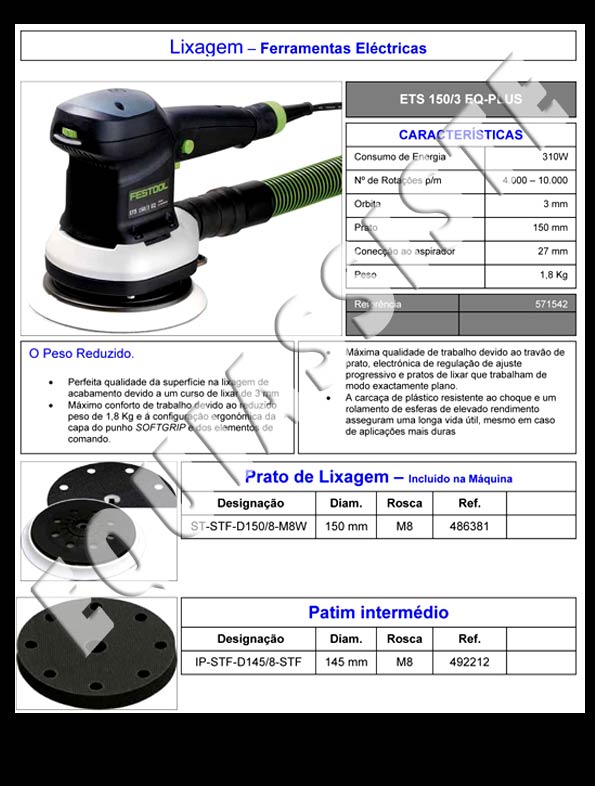 Festool - equipamentos para pintura e repintura automovel - ferramentas electricas e pneumaticas