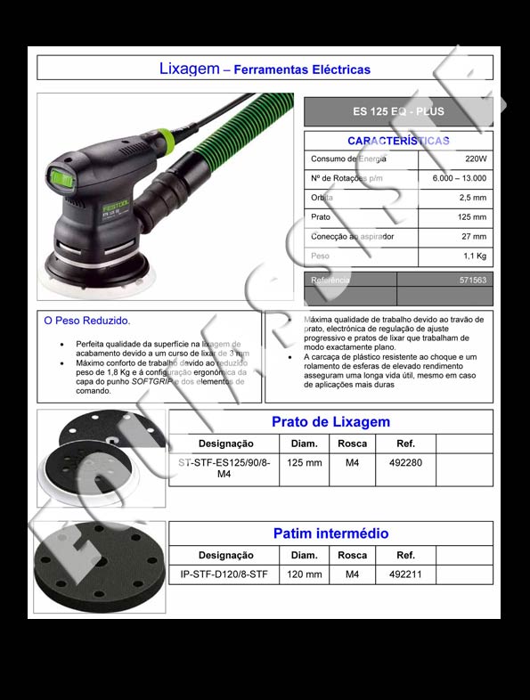 Festool - equipamentos para pintura e repintura automovel - ferramentas electricas e pneumaticas