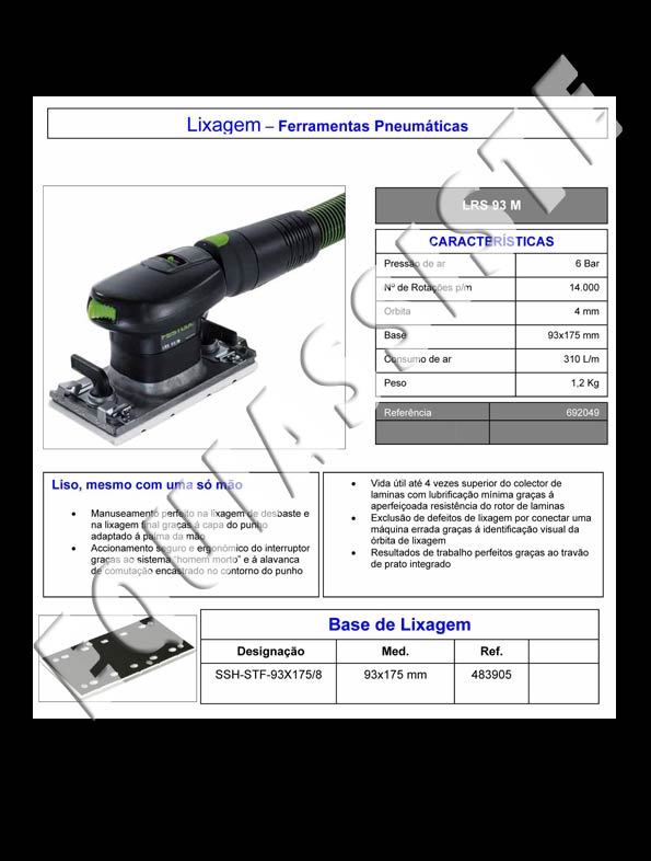 Festool - equipamentos para pintura e repintura automovel - ferramentas electricas e pneumaticas