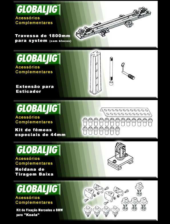 Globaljig esticadores de carroçaria  esticador de carroçaria serviços rápidos acessórios especiais para chapeiro chapa e pintura torre de esticar carroçarias robotizada traxo medição electrónica de cotas para carroçaria automóvel elevadores para zonas de preparação de pintura e diverso material associado a reparação de carroçaria automóvel