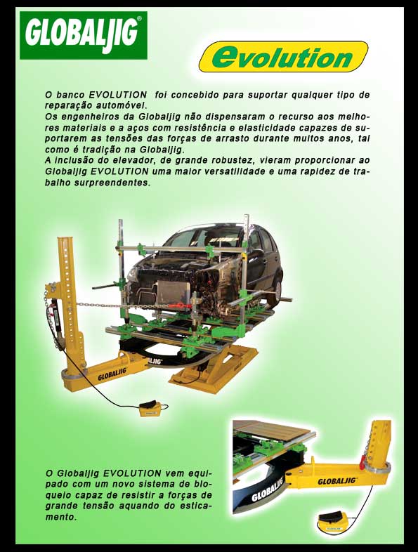 Globaljig esticadores de carroçaria  esticador de carroçaria serviços rápidos acessórios especiais para chapeiro chapa e pintura torre de esticar carroçarias robotizada traxo medição electrónica de cotas para carroçaria automóvel elevadores para zonas de preparação de pintura e diverso material associado a reparação de carroçaria automóvel