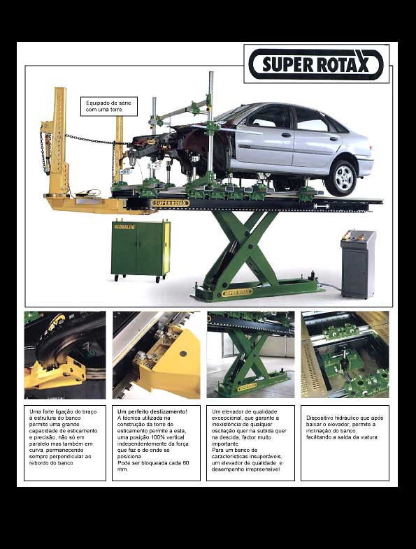 Globaljig esticadores de carroçaria  esticador de carroçaria serviços rápidos acessórios especiais para chapeiro chapa e pintura torre de esticar carroçarias robotizada traxo medição electrónica de cotas para carroçaria automóvel elevadores para zonas de preparação de pintura e diverso material associado a reparação de carroçaria automóvel