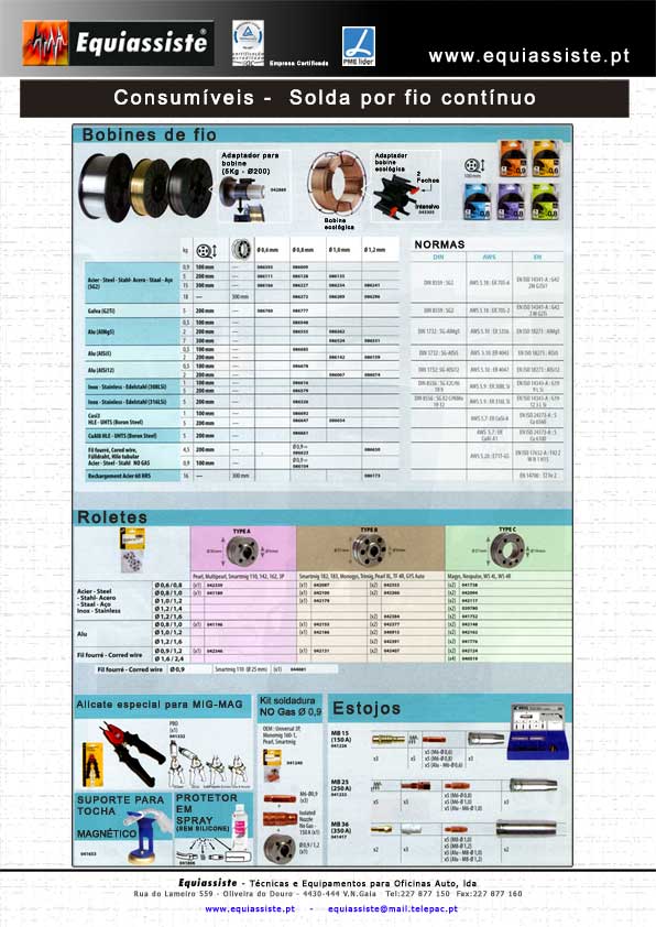 Acessorios soldadura auto automóvel fio continuo