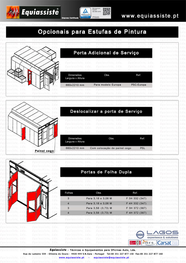 Lagos Portugal Cabina Estufa Pintura automovel Opcionais