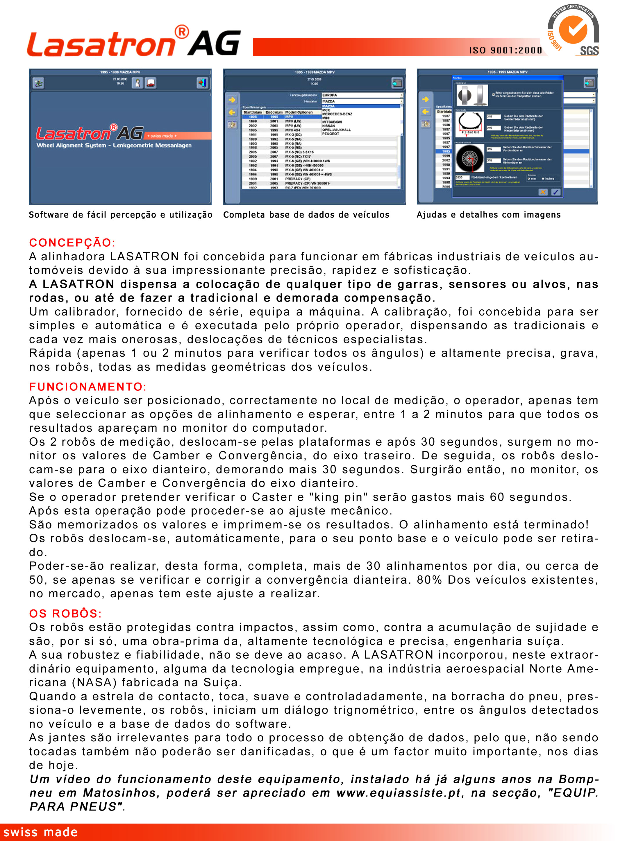 alinhamento de direcções lasatron