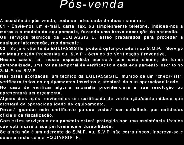 pos venda assistencia tecnica equiassiste