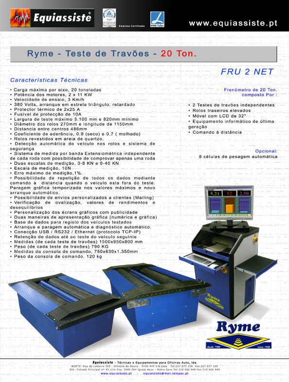 Venda de Equipamentos para Centros de Inspecção nova Legislação 2010