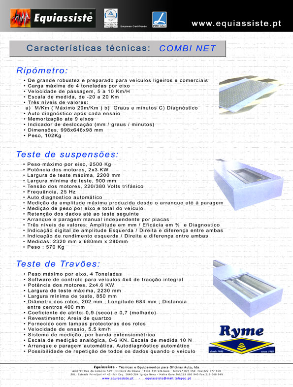 Venda de Equipamentos para Centros de Inspecção nova Legislação 2010