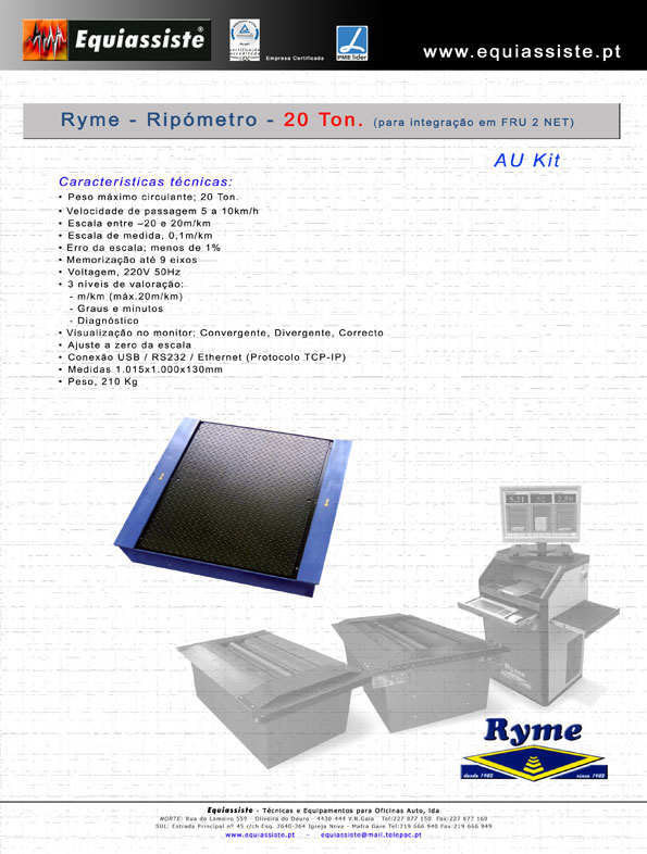 Venda de Equipamentos para Centros de Inspecção nova Legislação 2010