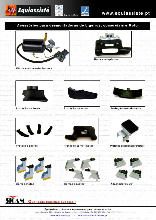Sicam - Opcionais para desmontadoras montadoras de ligeiros. Página 1 de 2