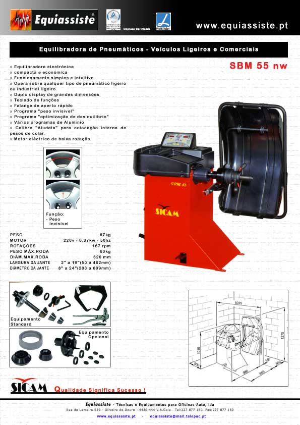 Sicam - equilibradora semi automática para ligeiros