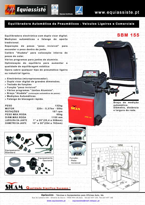 Sicam - Equilibradora de ligeiros com medição automática