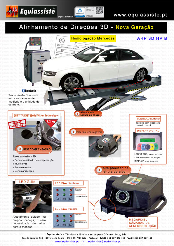 SPACE Alinhadora de direção 3D SPHERE com homologação Mercedes