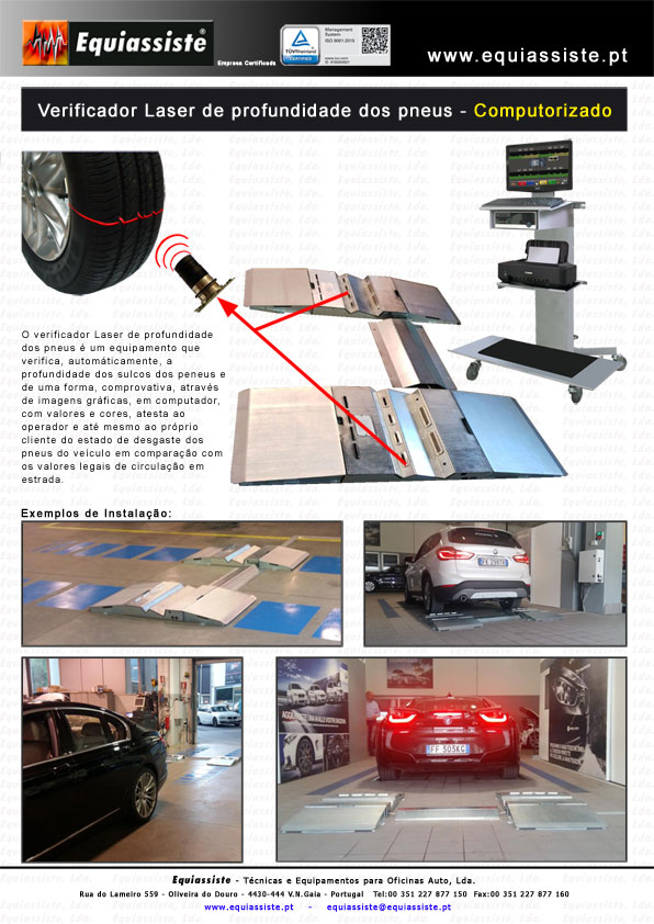 Space Verificador de desgaste de piso de pneus computorizado