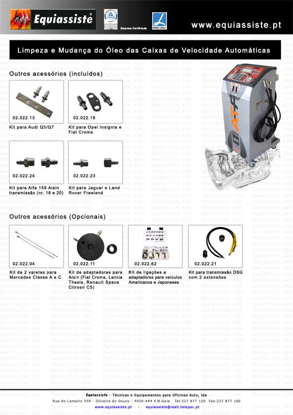 Limpeza e troca de óleo em caixas de velocidade automáticas acessórios