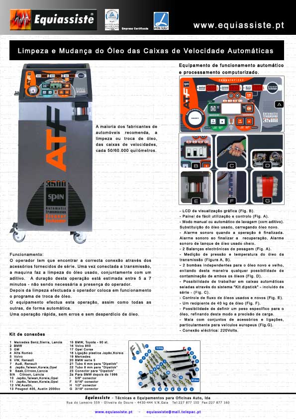 Troca óleos e limpeza em caixas d velocidade automáticas