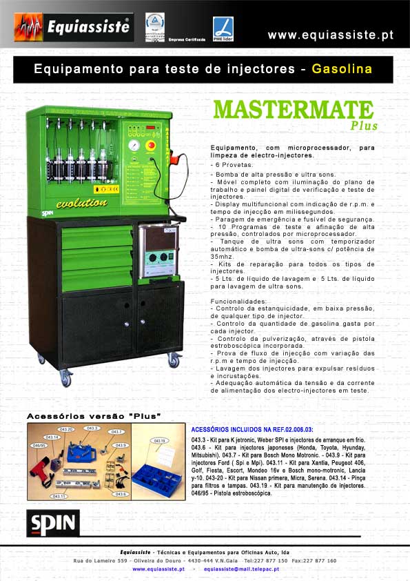 Teste e Reparação de injectores a Gasolina Electro Injectores