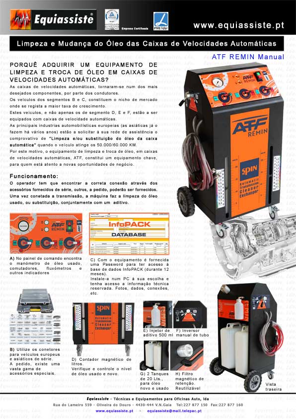 Mudança troca de óleo limpeza em caixas de velocidades Automaticas equipamentos e acessórios ATF