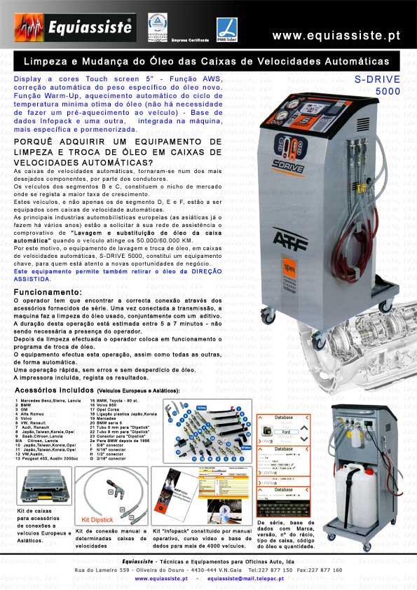 Mudança troca de óleo limpeza em caixas de velocidades Automaticas equipamentos e acessórios ATF