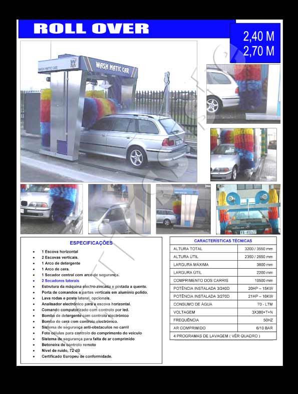 WMC - Porticos e tuneis de lavagem - Lavagem automatica de automoveis comerciais e pesados